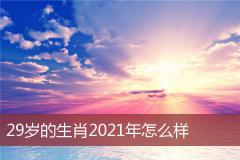 29岁的生肖2021年怎么样